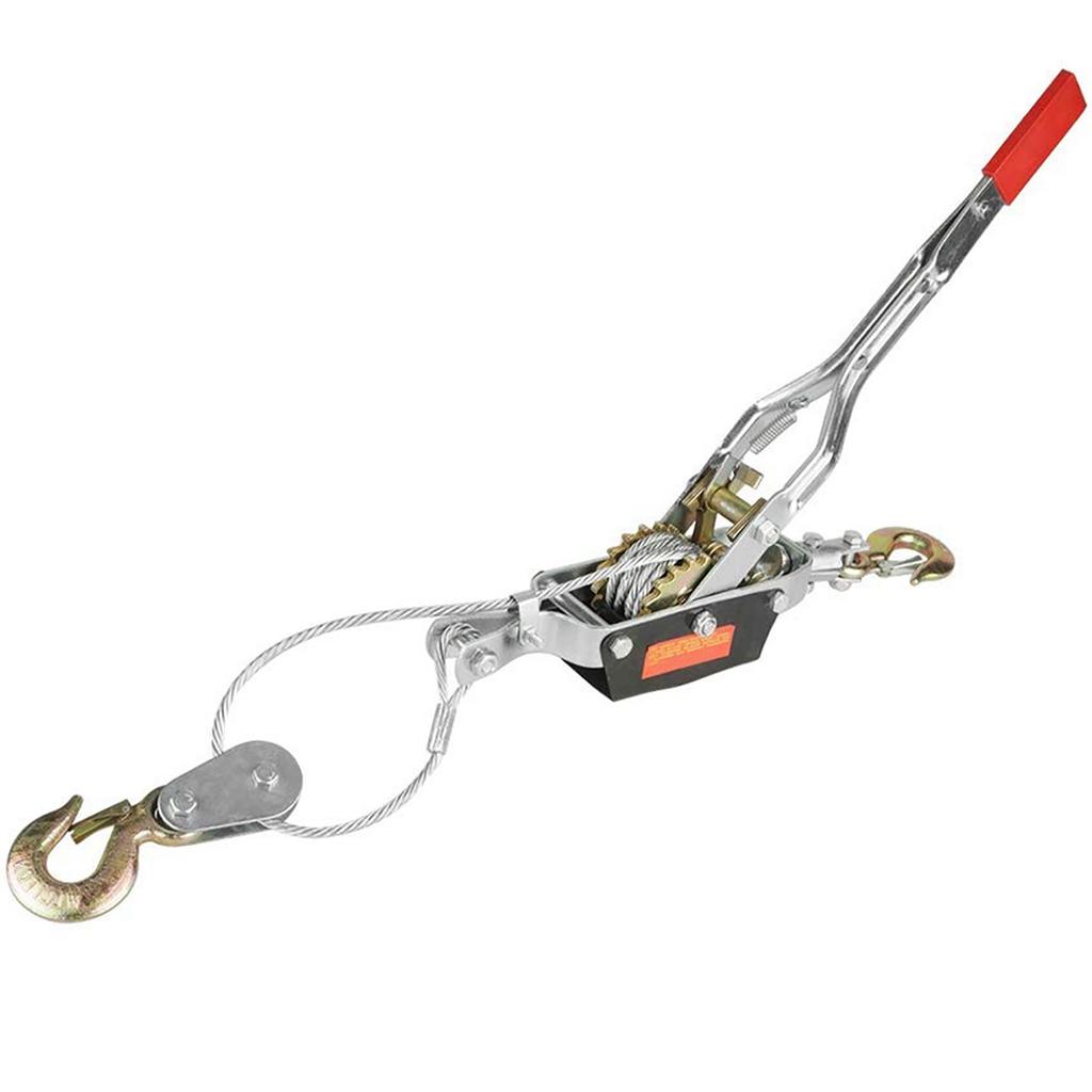 Wire Rope Hand Power Puller Tighten Tool Mini Tightener Double Hook Lifting Tool(4 Ton)