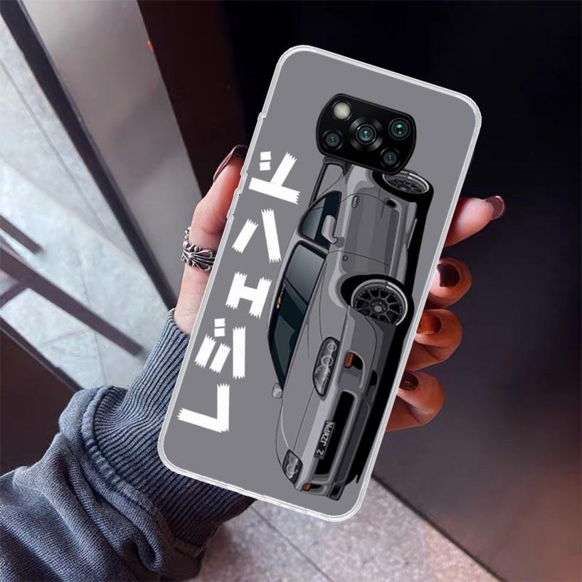 JDM Tokyo Drift Sports Car Phone Case For Xiaomi Poco X7 X6 X5 Pro F7 Ultra Redmi 15C 15 13 13C 12 12C 10 10A 10C 9 9A 9C 9T She