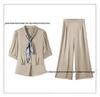 Summer 2026 Stylish Two-Piece Set for Middle-Aged & Elderly Women – Age-Reducing, Slimming Short Sleeve Suit