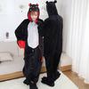 Womens Sleepwear Men Pajamas Winter Nightgown Long Sleeves Bat Kigurumi Jumpsuit Hooded Homewear Pajamas Robes