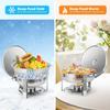 Insulated 4.5L Capacity Nonrust Steel Food Warmers Dish For Professional Catering Banquets Or Home Dining