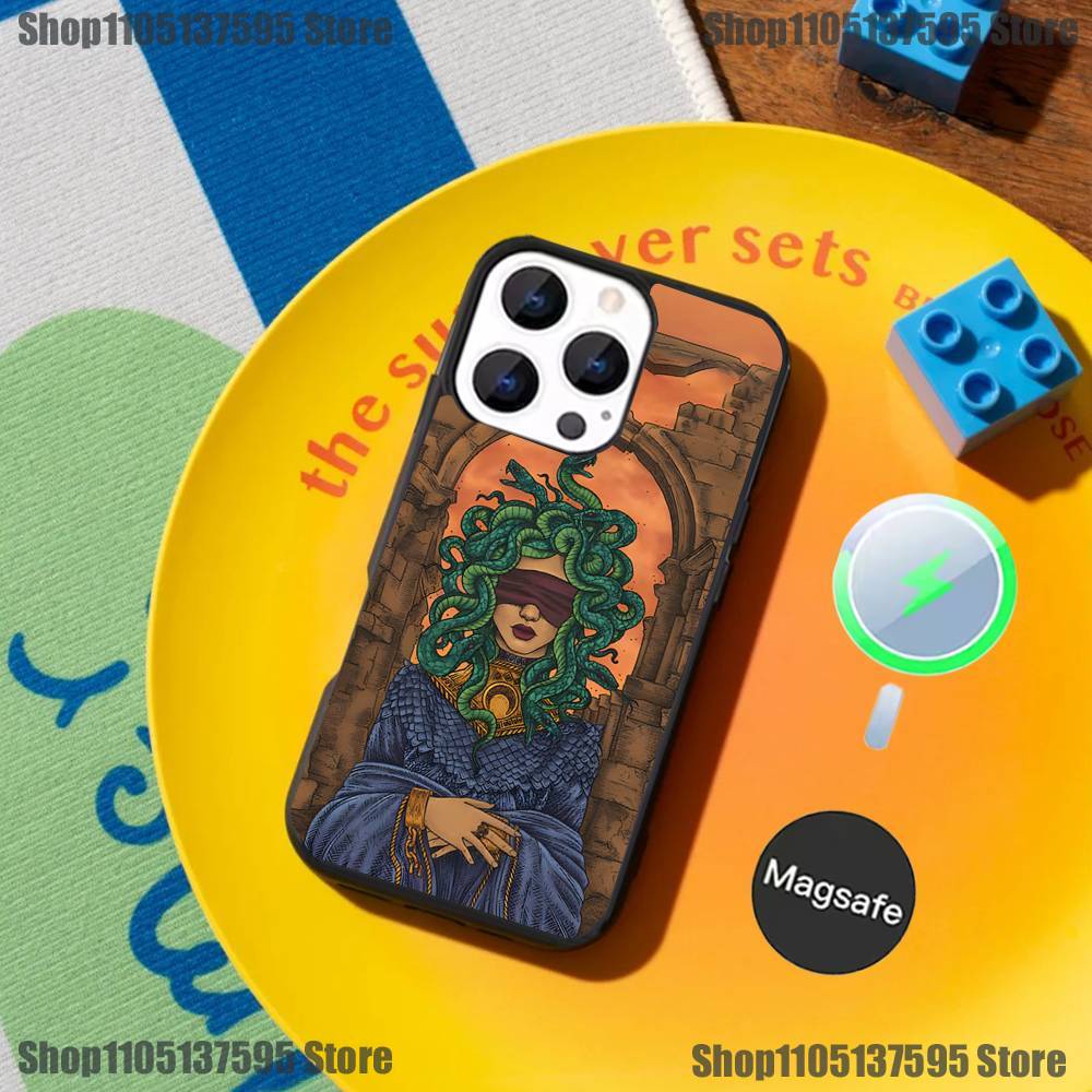 Medusa Greek Mythology Phone Case For iPhone 17,16,15,14,13,12,11,Pro,Max,Plus,Mini,SE4,E Magnetic Magsafe Wireless Charging