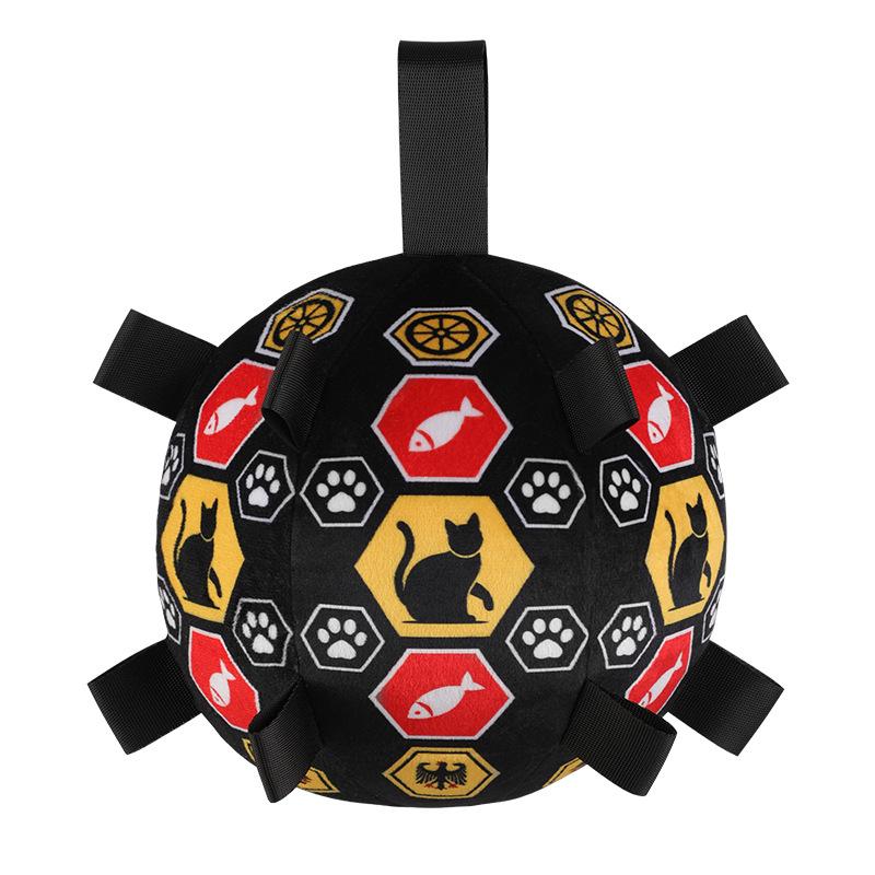 Outdoor Dog Football Toy: Sounding, Plush, Teething, & Self-Entertainment Training Ball