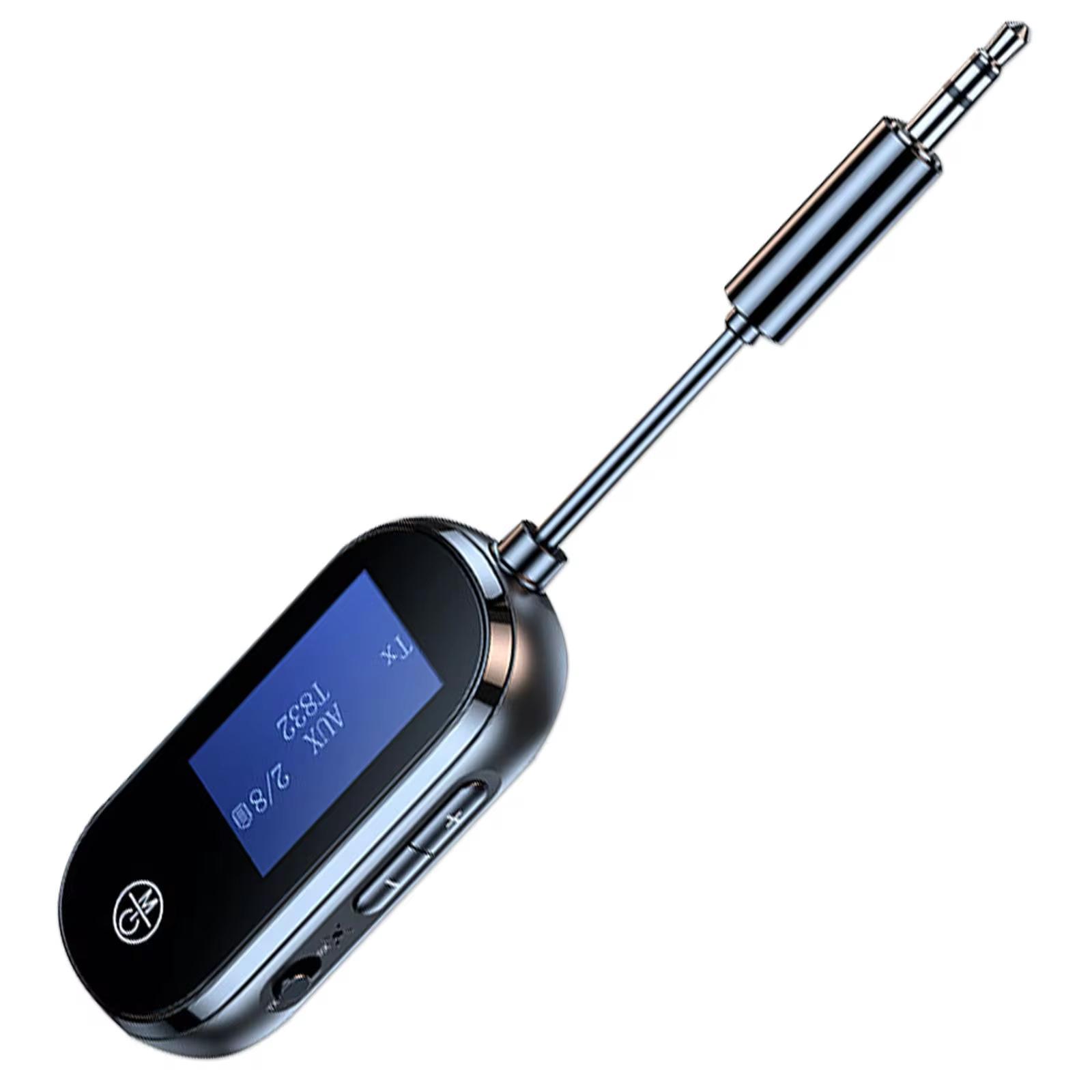 

Bluetooth 5.4 аудио приемник передатчик 2 в 1 Hifi стерео беспроводной адаптер 3,5 мм AUX с микрофоном для автомобиля самолета ТВ ПК динамик