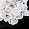 100 Pcs Thimbles Nail Art Latex Rubber Gloves Protective Protector Cover Fingertip White Small Tools