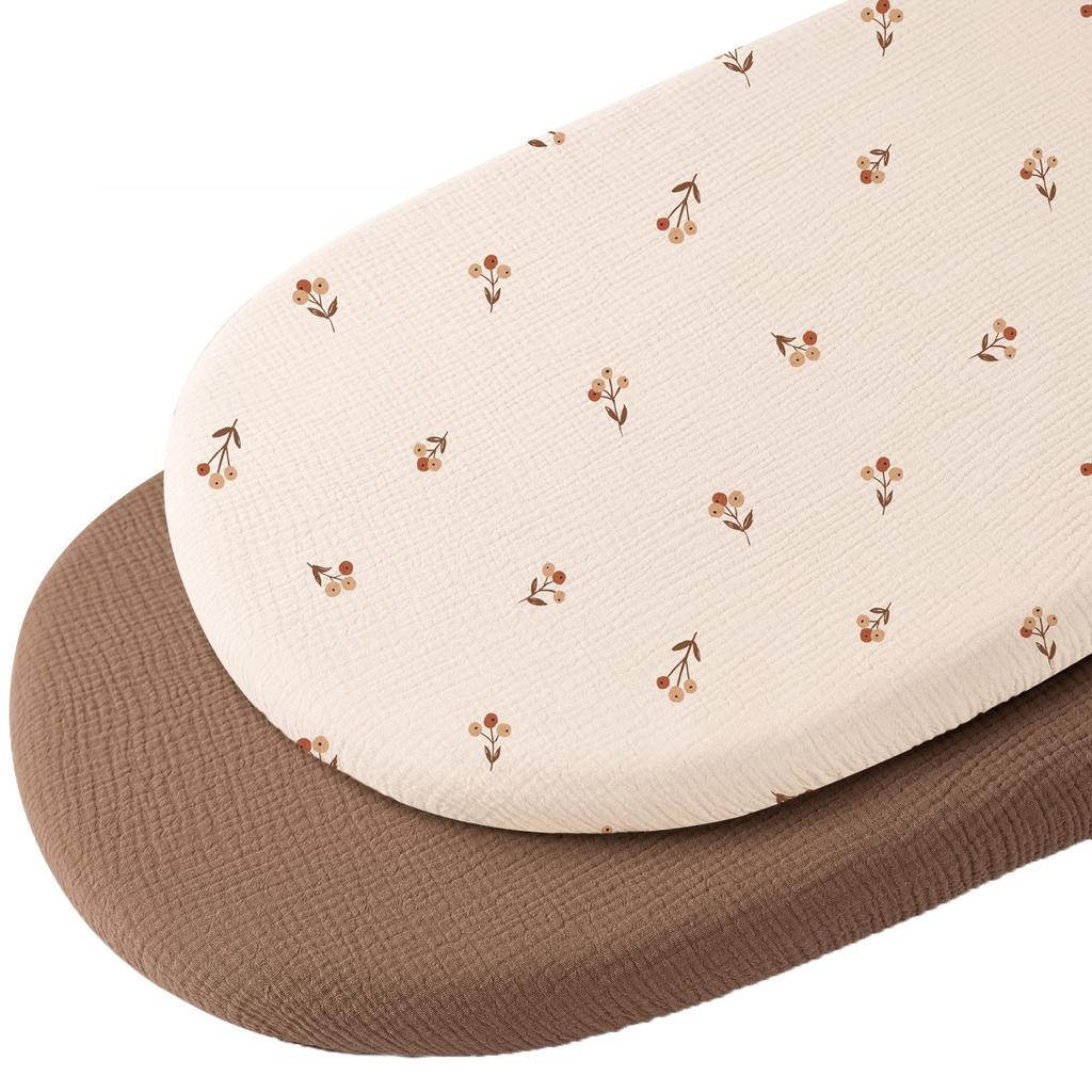 1 Stück/2 Stück Spannbettlaken aus Baumwolle für Babywiege, weich, atmungsaktiv, Matratzenschoner für Kinderbett, sanft zu empfindlicher Haut