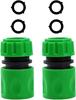 ABS Double Male Quick Connector, 1/2” Garden Hose Coupling Adapter Extender Set for Hose Pipe and Tube