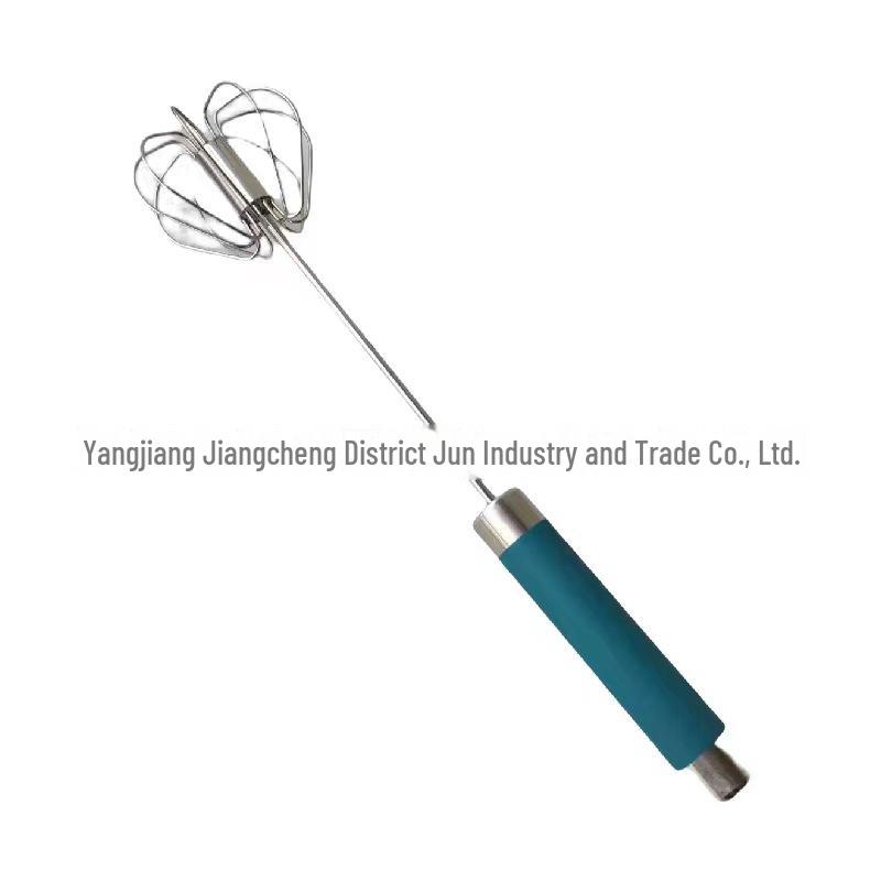 Nerezový poloautomatický rotační šlehač vajec pro míchání a smetanu