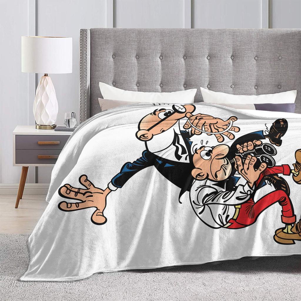 Blanket Decorative Mort & Phil Mortadelo y Filemón Throw Blanket  Flannel Bedspread For Home Decor Comfortable Sofa Bed Cover