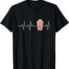 Movie Snack Popcorn Lover Heartbeat Gift Popcorn T-Shirt