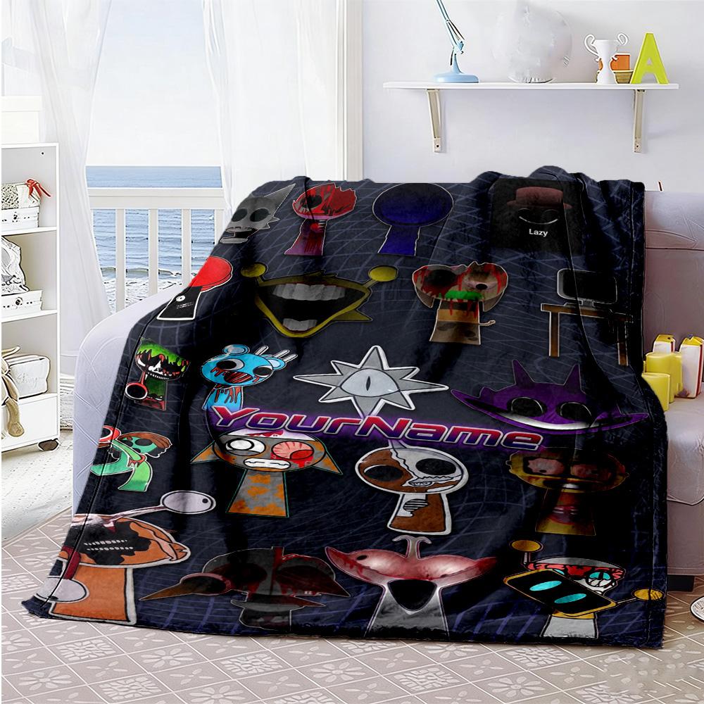 Incredibox Customize Your Name Blanket Lightweight Customizable Blanket Ultra-Soft Suitable for Livingroom Picnics Seaside Bed All-Season Use