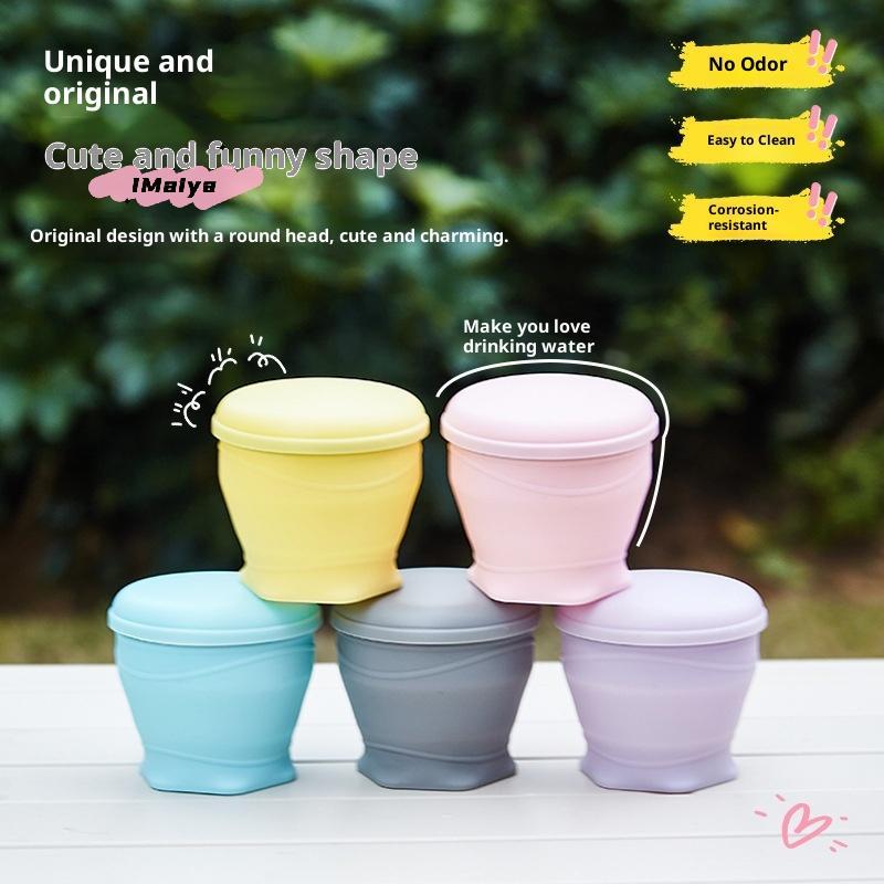 Portable Heat Resistant Folding Silicone Mug Soft Rubber Drinking Cup for Travel Camping - Portable Water Cups