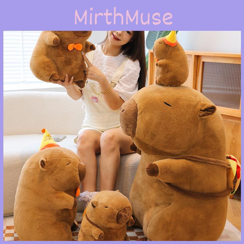 Capybara Cap Birthday Plush Toy Cute Animal Doll Room Decoration Holiday Gift