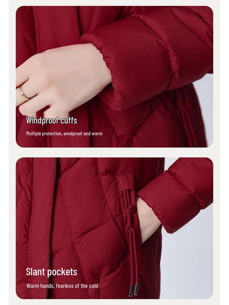 Women's Short Down Jacket 2025 - Elegant and Warm Winter Coat for Middle-Aged and Elderly