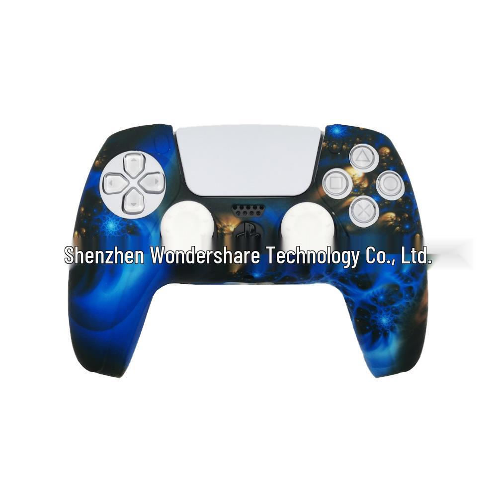 PS5 Controller Silicone Protective Case with Water Transfer Design