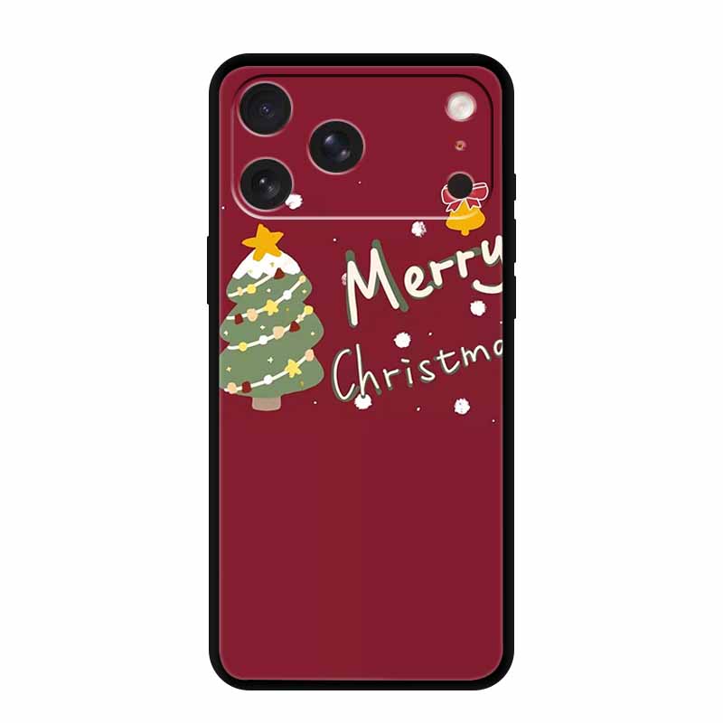 For iPhone 17 Pro Max Cover iPhone17 Pro Back Protective Phone Case For iPhone 17 Air Santa Christmas Soft Silicone TPU Coque