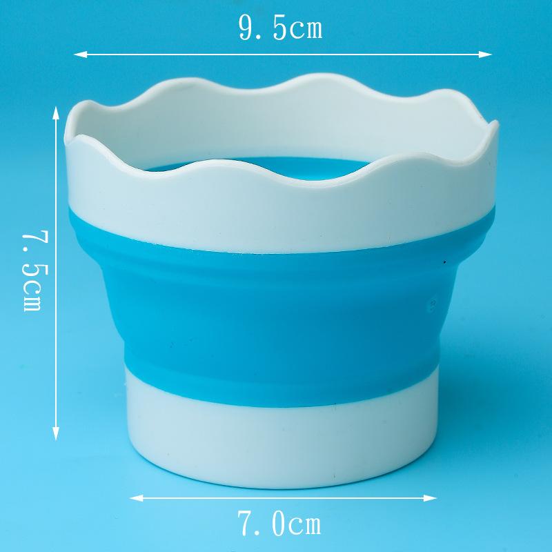 Portable Collapsible Paint Brush Washer Silicone Mini Wash Water Bucket Holder Cup Watercolor Acrylic Oil Painting Cleaner