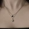 Women's Surgical Steel Layered Bead Star Necklace