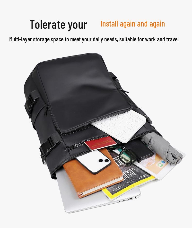 Premium Herren Laptop Rucksack für Business und Pendeln - Einzel- oder Doppel-Schulter, Großes Fassungsvermögen