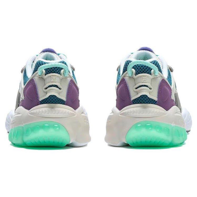 Fila Magic Stick X  Ladder Fabric Synthetic Leather TPU Trendy Sports Low-Top Dad Shoes Women Sneaker Gray Green F12W322111FLS