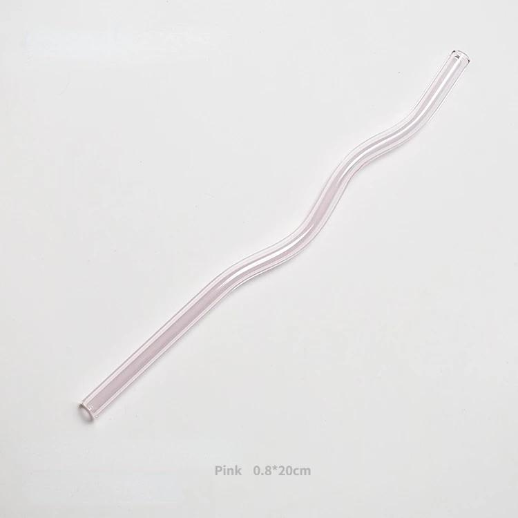 Reusable Glass Straw Long Stem Glass Straw Wholesale Straws Heat Resistant Glass Drinking Water Straws Eco Friendly Drinkware