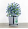 Violet Eucalyptus Garden Stake: Realistic Faux Flower Decoration with Ground Peg