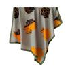 Color Matching Camellia 90Cm Simulated Silk Large Square Scarf Shawl Fashionable Versatile Printed Herringbone Scarf Headscarf Female New