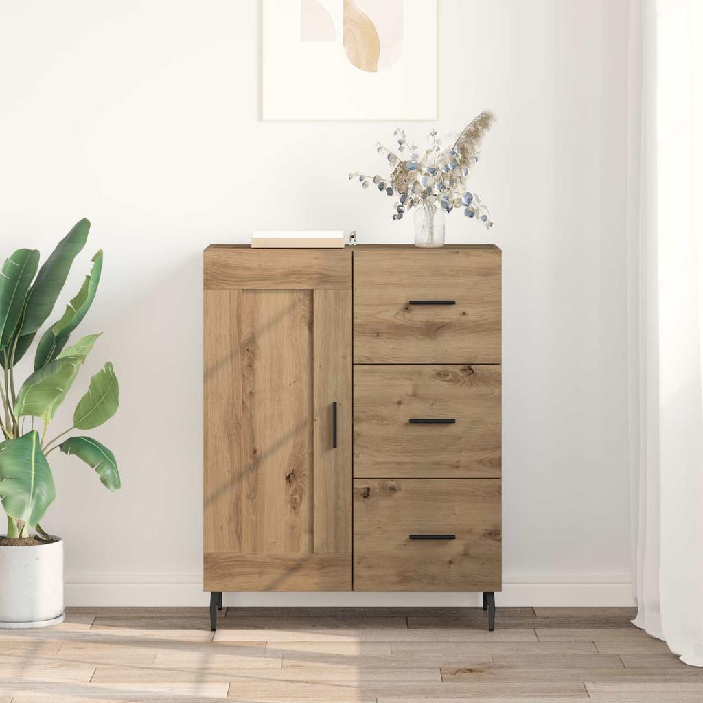 Sideboard Artisan Oak 69.5 x 34 x 90 cm Engineered Wood and Iron