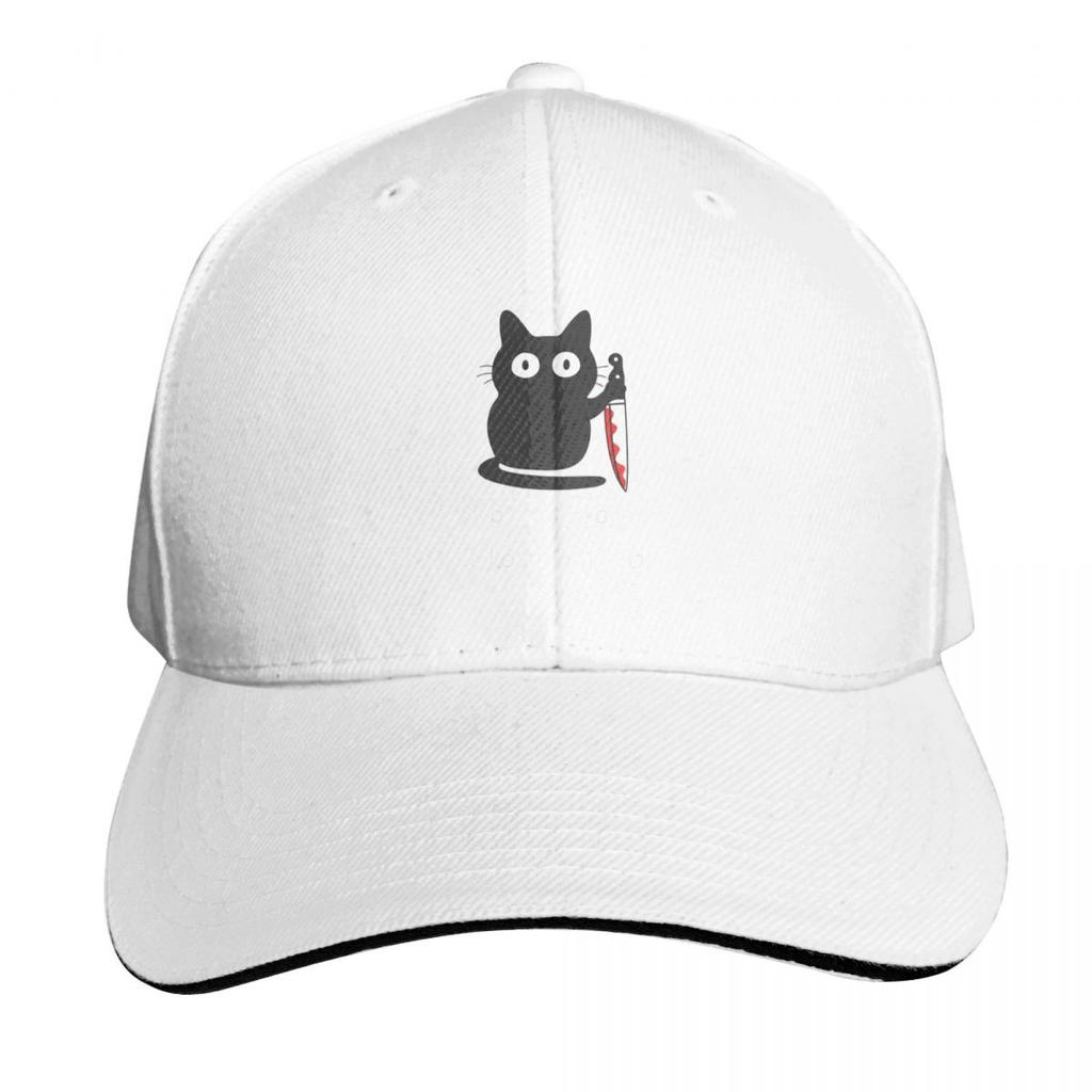 Svart Katt Mordkatt Du Såg Ingenting Keps Mode Casual Basebollkepsar Justerbar Hatt Hip Hop Sommar Unisex Basebollkepsar