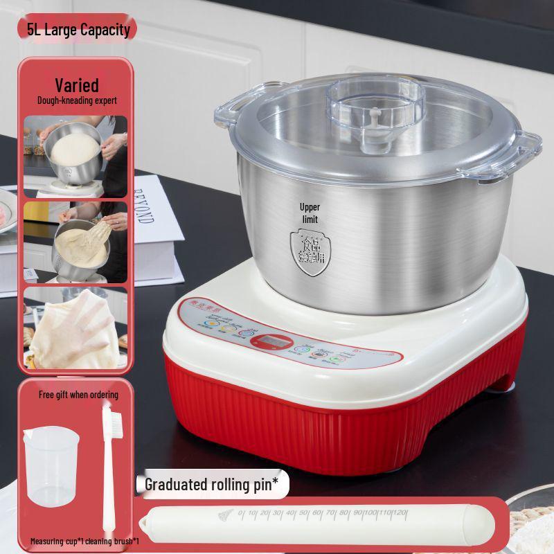Fully Automatic Small Electric Dough Mixer - Multifunctional Kneading, Beating, Mixing, Fermentation & Proofing