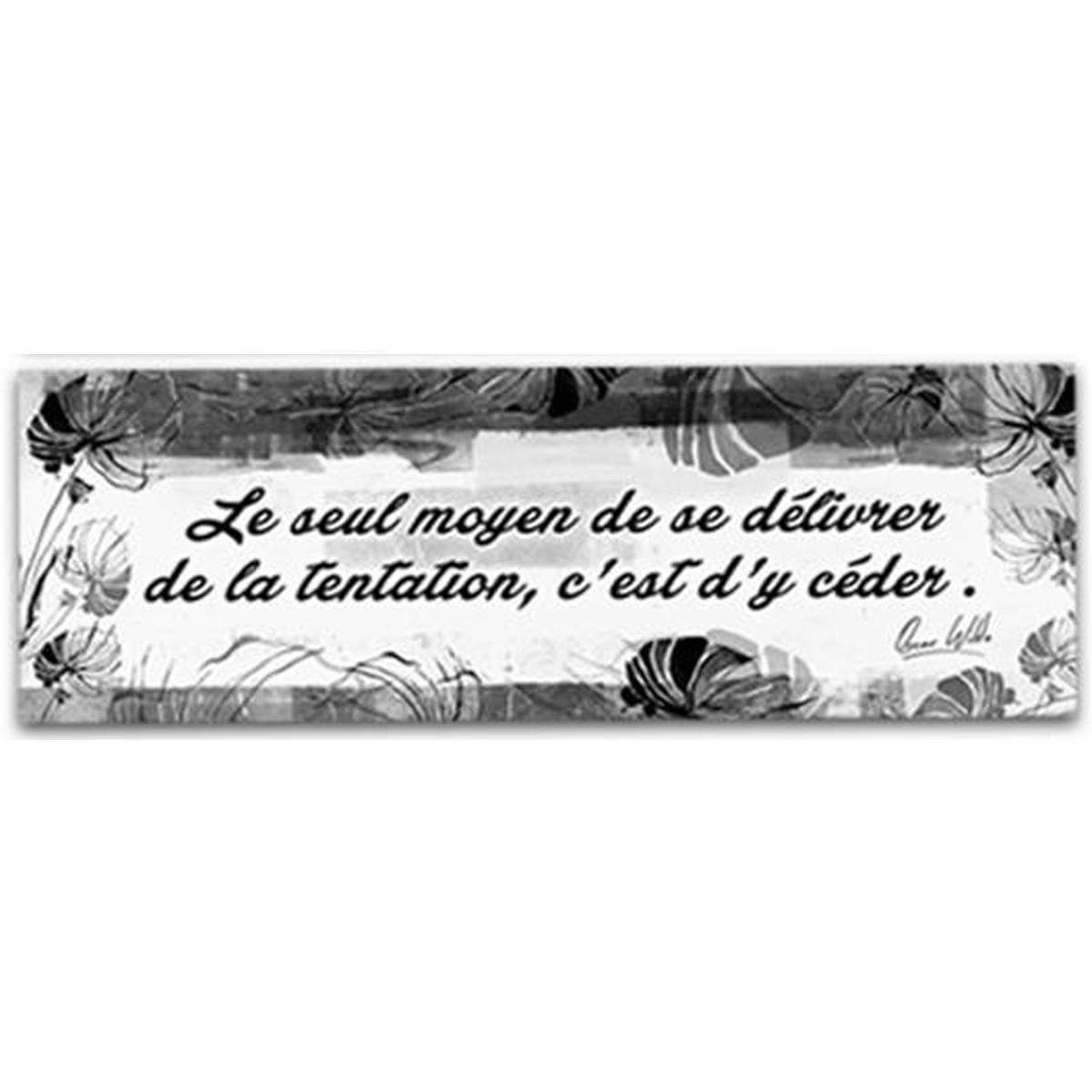 

Les Trésors De Lily [A0162] - Канва дизайнерская Цитаты серая (Единственный способ избавиться от искушения — поддаться ему (Уайльд).) - 90x30см