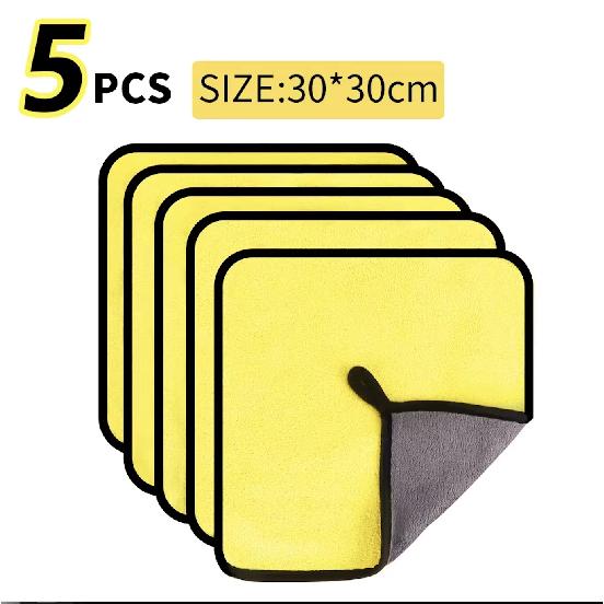 1/2/3/6/10pcs 30X60cm Microfiber Car Cleaning Towels Soft Quick Drying for Windows Mirrors Wiping Rags Double Layer Wash Cloth Hoses Windshield