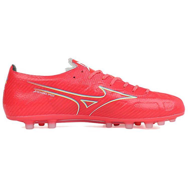 Mizuno Alpha Elit Comfortable Stable Round Toe Lace-Up Ag (Rubber Short Studs) Slip-Resistant Durable Soccer Shoes Men Soccer Shoes Red P1GA236364