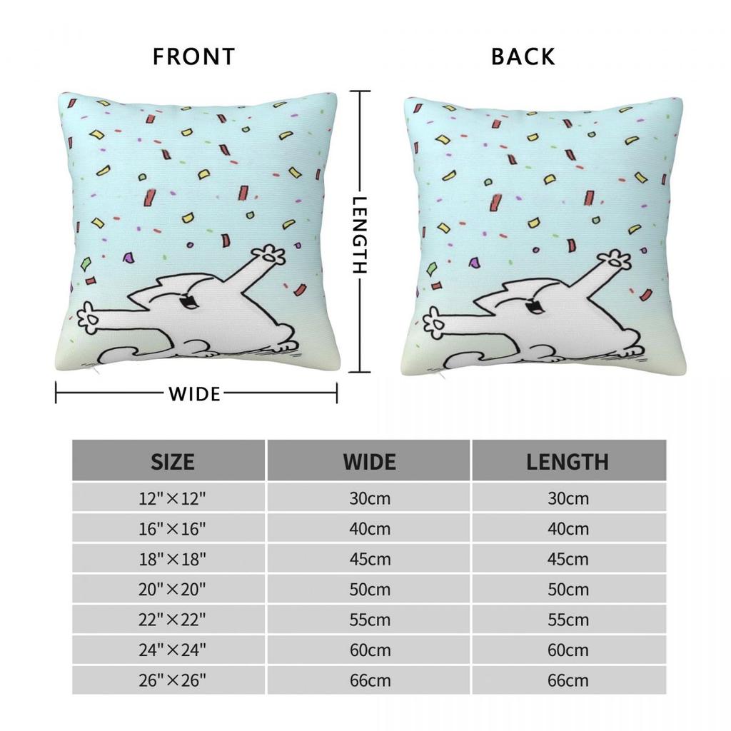Simons Cartoon Cat Cats Printing Pillowcase Cushion Cover Throw Pillow Cover Y2K Sofa Decoration Square Multi Size