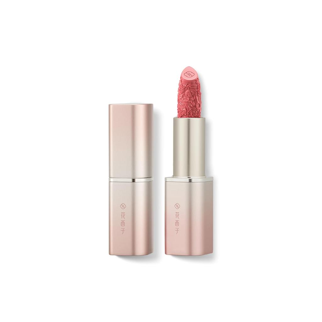 FLORASIS Flower Morning Moonlight Geformt Hoch Chinesische Kosmetik Kirsche [Offiziell] Lippenstift, Matt, Glänzend, Geschmeidig, Feuchtigkeitsspendend, Langanhaltend,