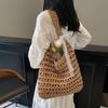 Yogodlns Fashion Crochet Straw Bag for Women Raffia Woven Tote Handbag New Hollow Clutch Beach Bag for Vacation Casual Totes