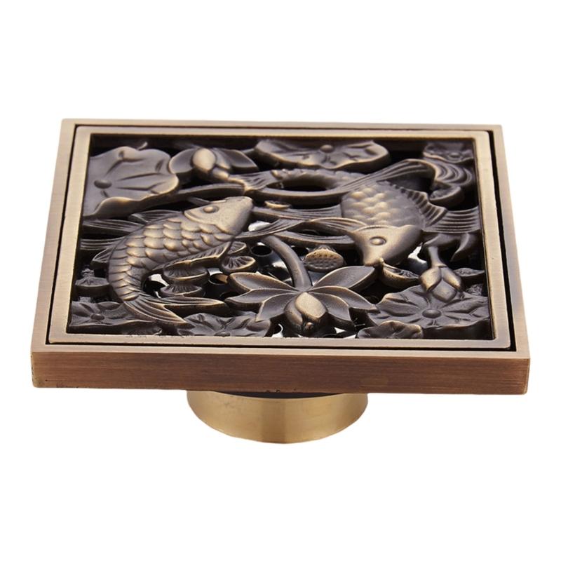 Elegant Styles Sturdy Brass Shower Drain with Sealing Odorless Designs Bathroom Accessory Portable for Home Use