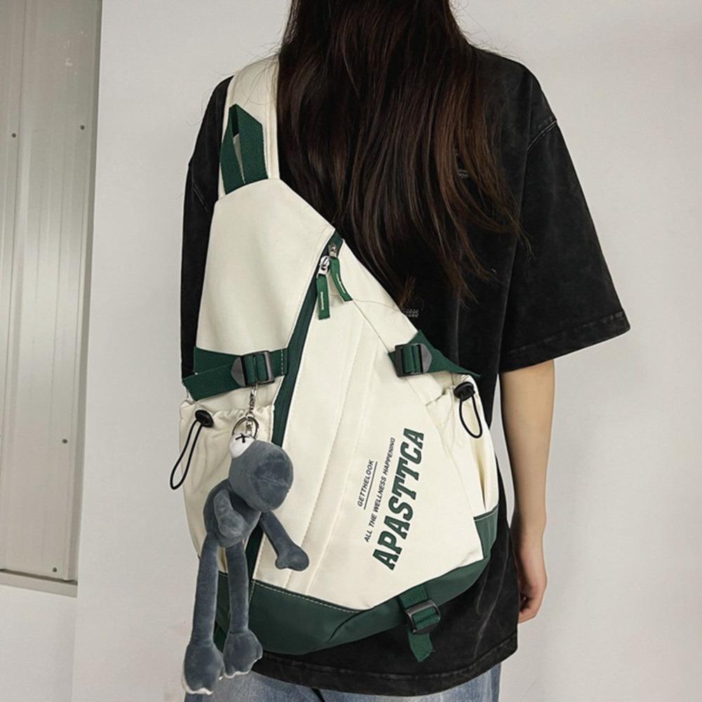 New Y2k Portable Light Nylon Crossbody Bag Trendy Rucksack Travel Shoulder Bag Casual knapsack Outdoor Sports Unisex Chest Packs