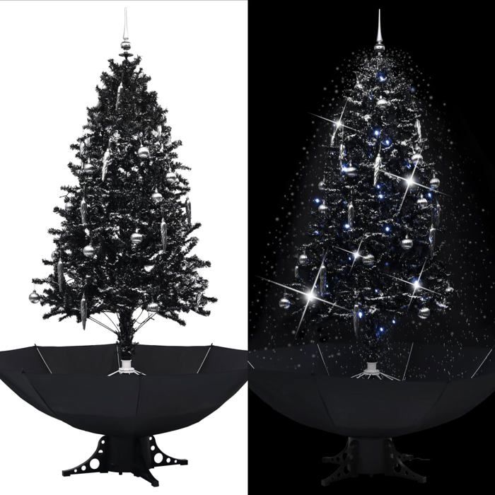VidaXL Snowy Christmas Tree with Umbrella Base Christmas Decoration Artificial Fir Living Room Home 289934