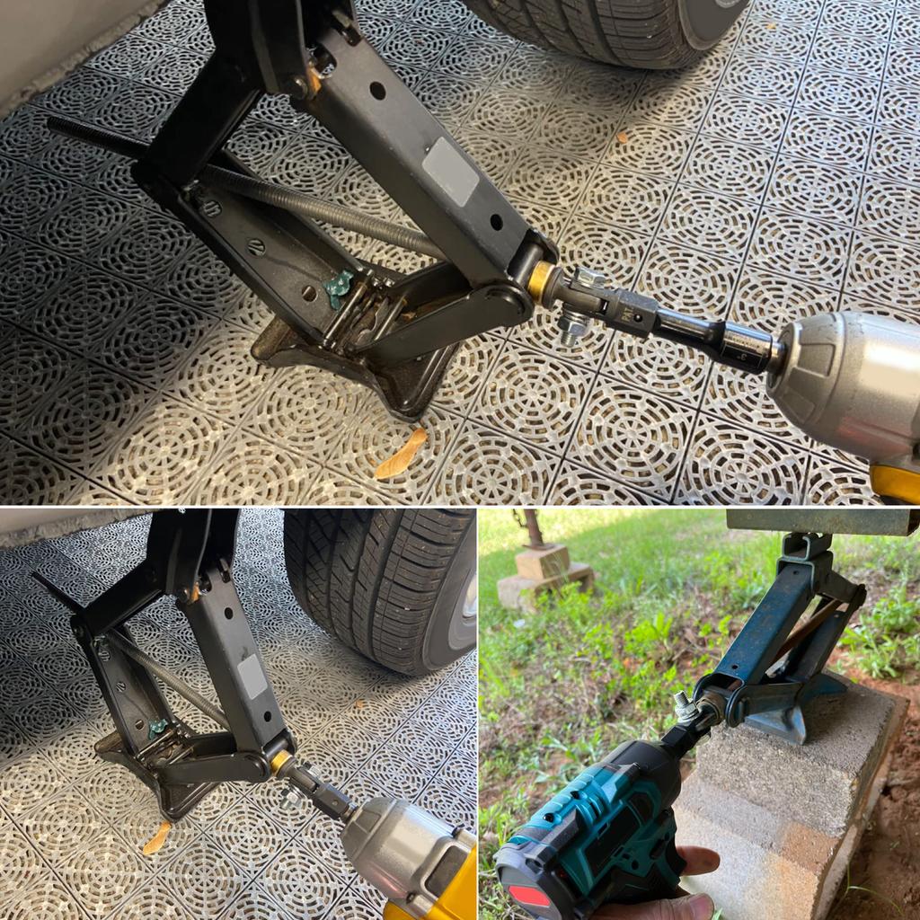 Drive Impact Wrench Adapter Tool Scissor Jack Adapter Car Jacks Lifting Equipment Connecting Rod Wrench Tools Enduring