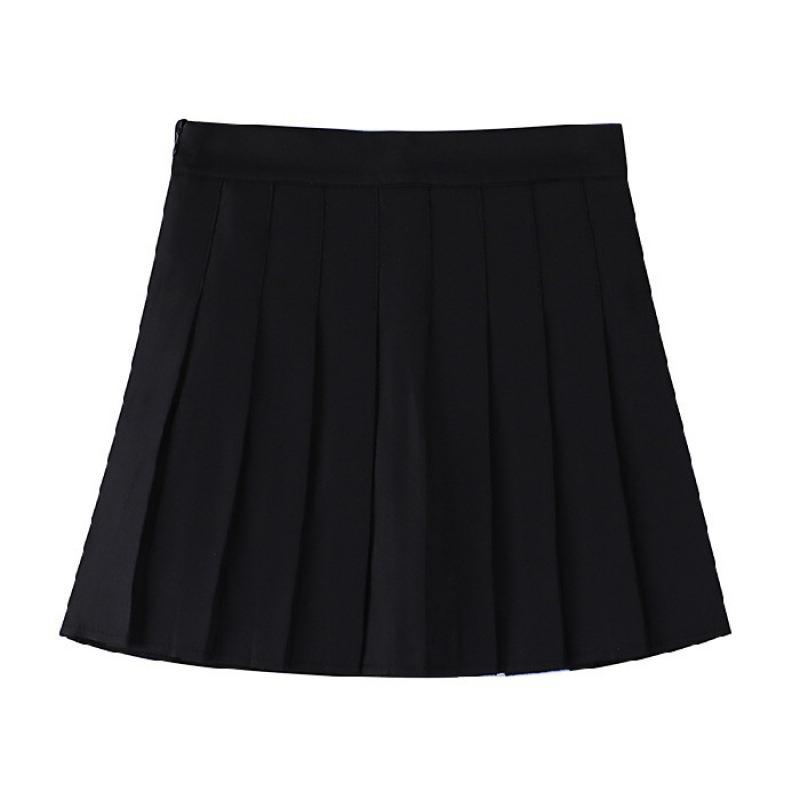 

Pleated Skirt Collegiate Style JK High-waisted A-line Skirt Grey Skirt Casual All-match Versatile Short Skirt for Petite Frames 3XL