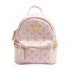 Large Capacity Pink Backpack Fashion Studded Small Shoulder Bag Daily Use