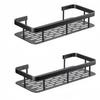 No-Drill Wall-Mounted Bathroom Storage Rack - Aluminum Nail-Free Shelves