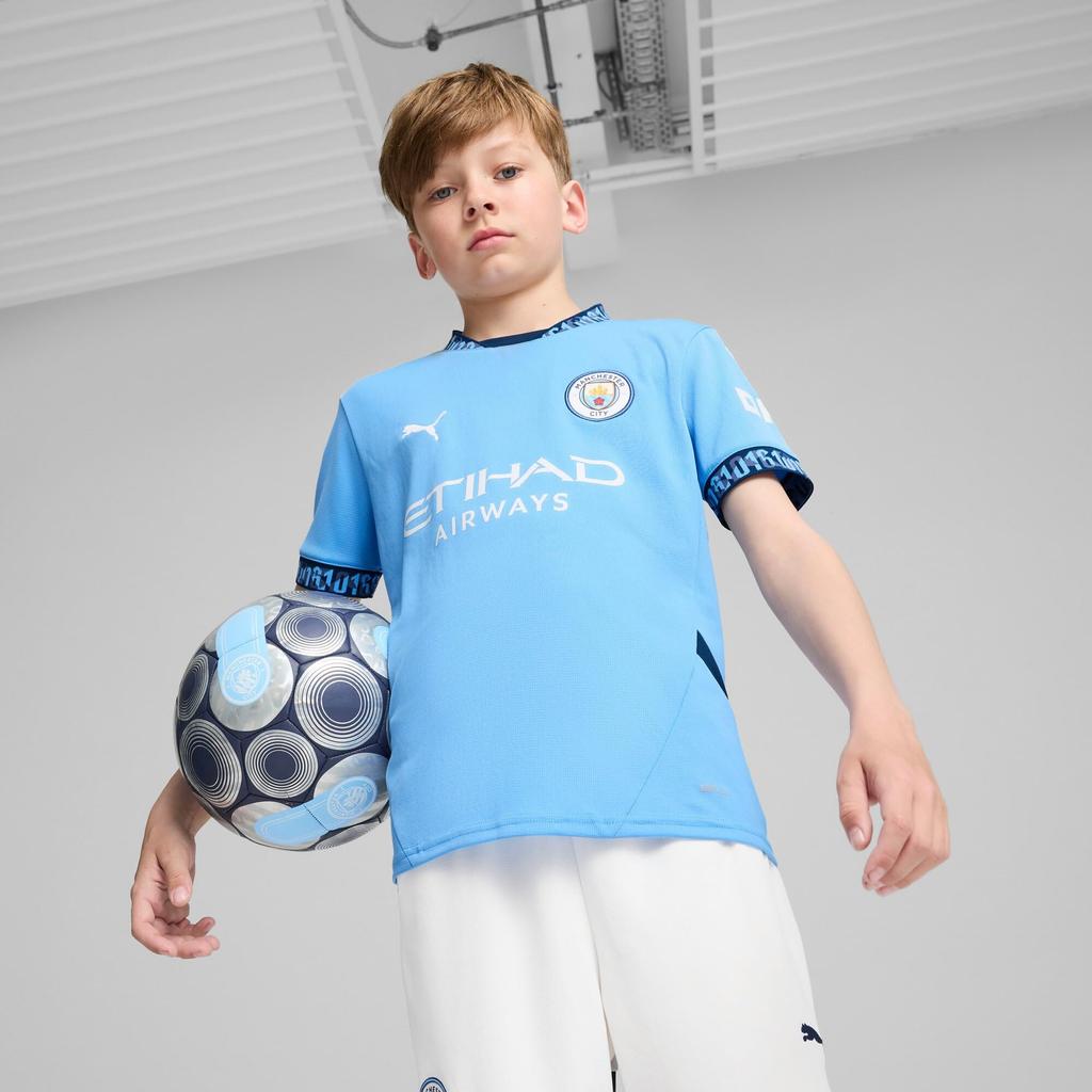 Sporty MCFC Home Jersey Replica Jr 775078 Kids 24 Color Team Light Blue [PUMA] Fall/Winter Blue/Marine (01)