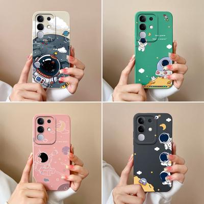 For Vivo Y04 T4x Y29 Y29S Y39 Y19S iQOO Z9s V30 V40e V50 V40 Lite(IDN) S19 Pro New Cover Fashion Astronaut Slim Silicone Protection Case For Vivo Capa