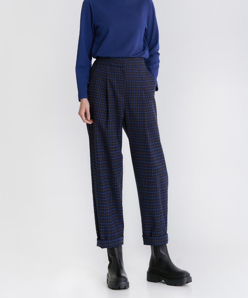 Peulleio Check Pants _ Blue