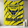 Custom Name Oxford FC Wall Tapestry Aesthetic Wall Hanging Printed Fabric Blanket Decorative Tapestries for Bedroom Living Room Home Decor