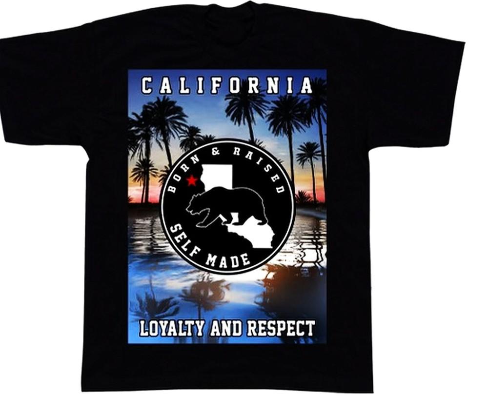 California Self Made Mens T-Shirt Print On Shaka Wear Heavyweight Tee Unisex T-Shirt S