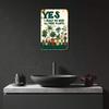 Vintage 2D Metal Wall Sign, Retro Metallic Poster for Kitchen Decor