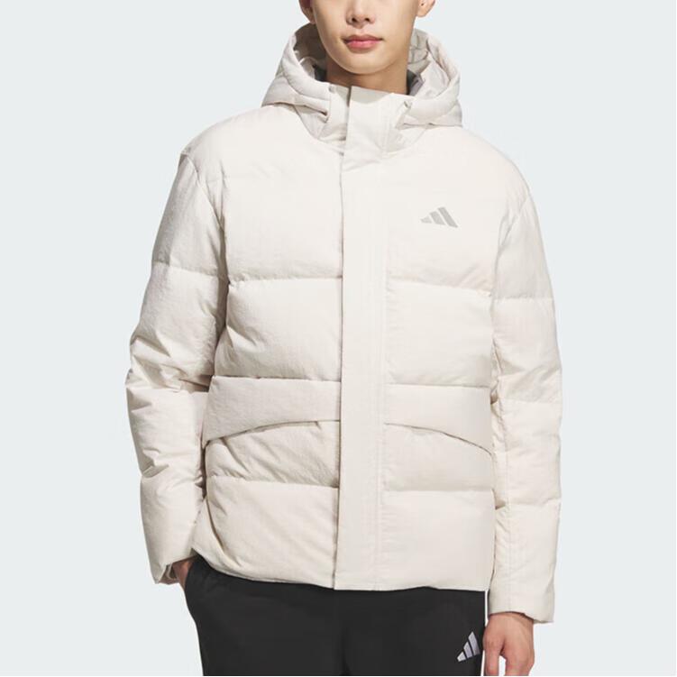 adidas Giacca Piumino Calda Antivento con Lettera Manica Lunga con Cappuccio Uomo Giacche KQ5523